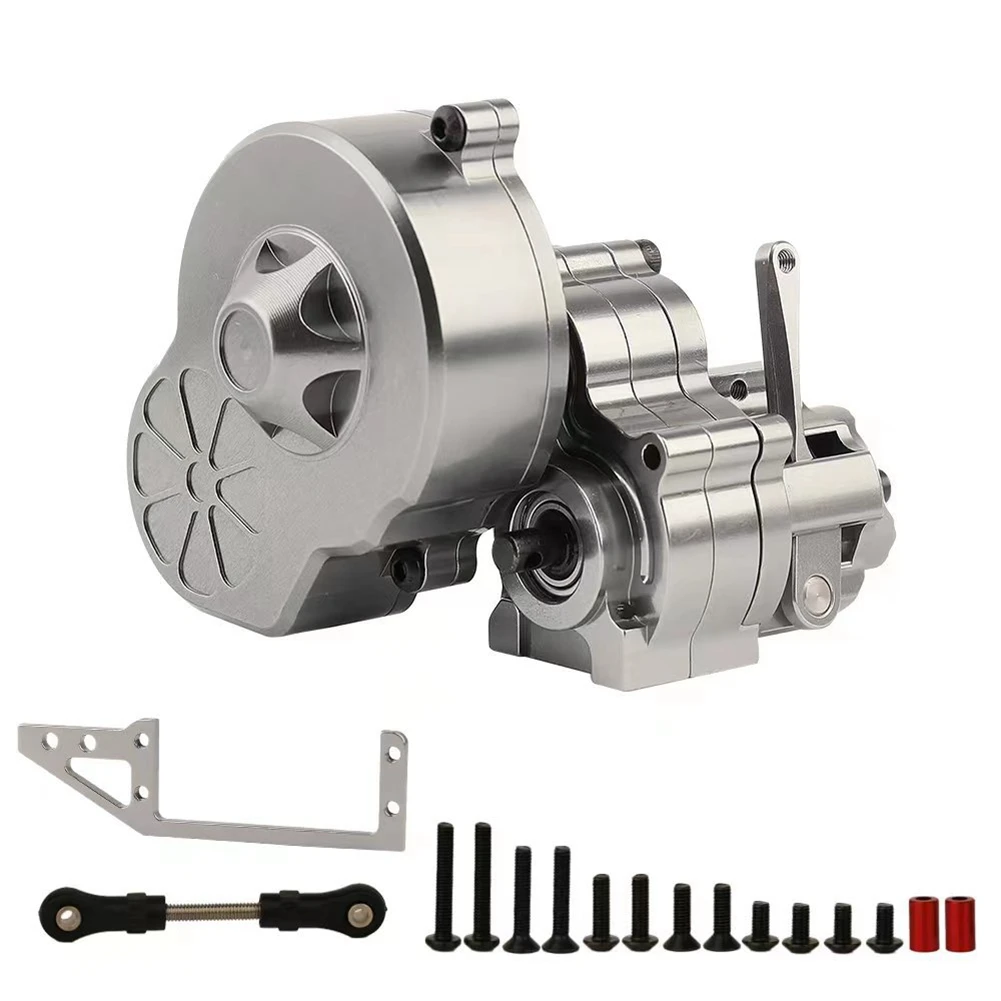 Metal Complete Gearbox Transmission Box With Dig Gear 1 Speed For 1/10 RC Crawler Car Axial SCX10 AX10 Wraith