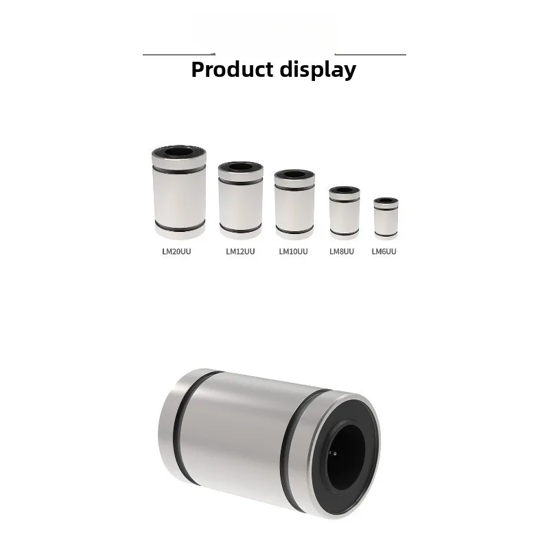 Linear Ball Bearings LM Series, LM6UU/LM8UU/LM10UU/LM12UU/LM20UU Linear Motion Bearings for 3D Printer and CNC Machine