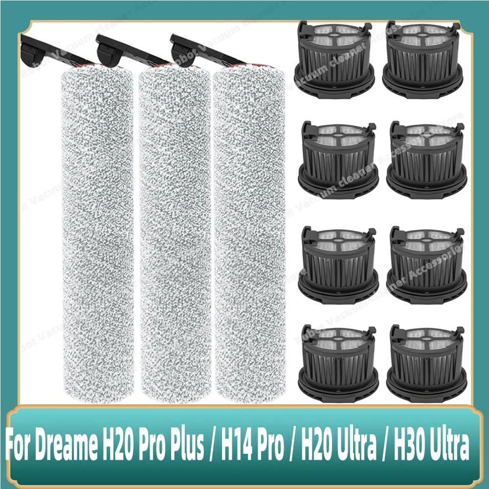 Compatible For Dreame H20 Pro Plus / H14 Pro / H20 Ultra / H30 Ultra Parts Main Roller Brushes Filters Accessories