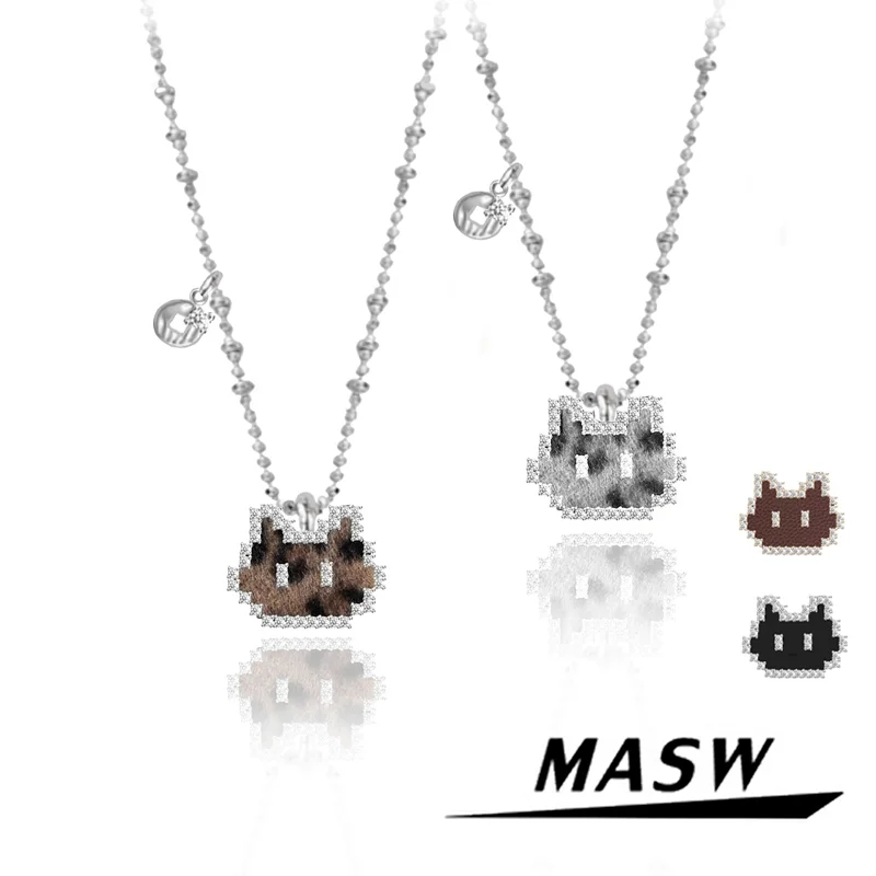 

MASW Original Design Elegant Temperament Cats Necklace For Women Female Gifts Modern Jewelry Accessories 2025 Trend New