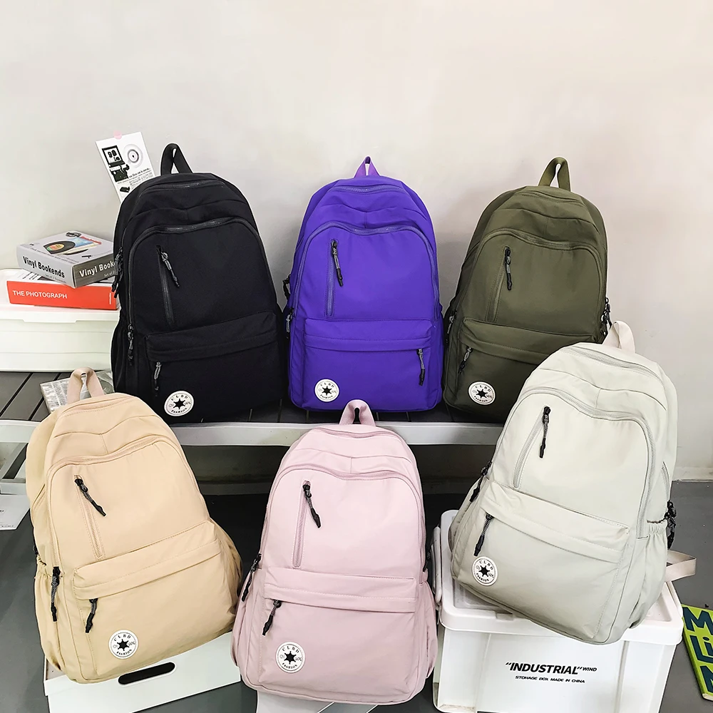 Light travel advanced simple college students all women backpack Lightweight simple large capacity school bag