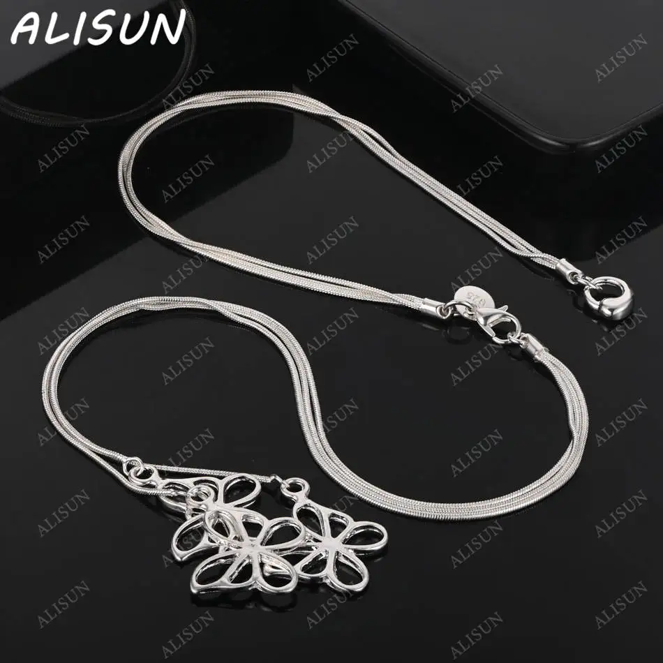 

ALISUN 925 Sterling Silver 48cm Butterfly Tassel Necklace For Women Creativity Gifts Street All-match Party And Daily Wear