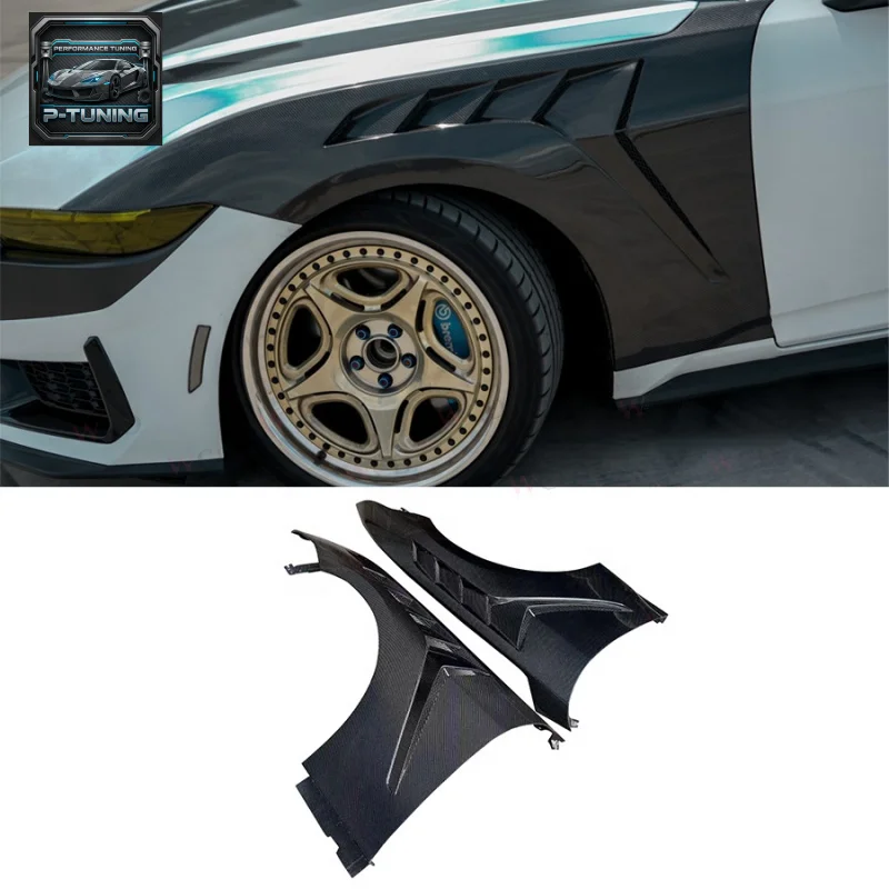 

2024+ Mustang GTD Style Carbon Fiber Front Fender Narrow Body Version Car Trim with Side Vent New Condition