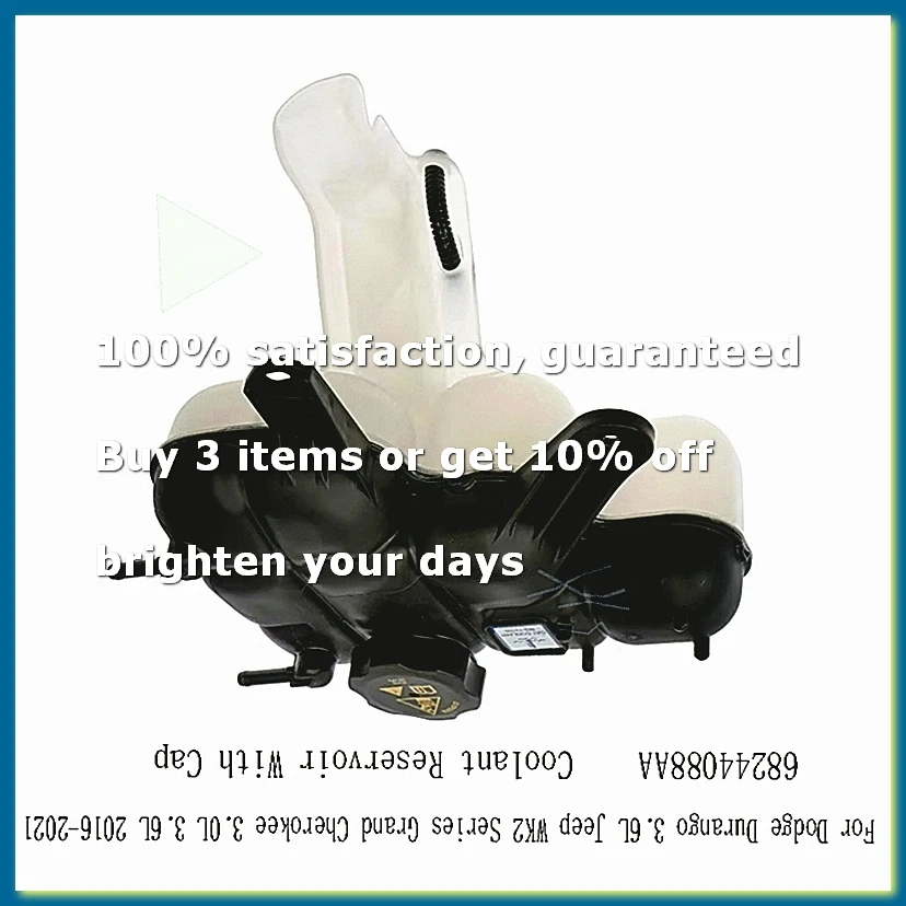 68244088AA Coolant Reservoir with Cap for Durango 3.6L WK2 Series Grand 3.0L 3.6L 2016-2021