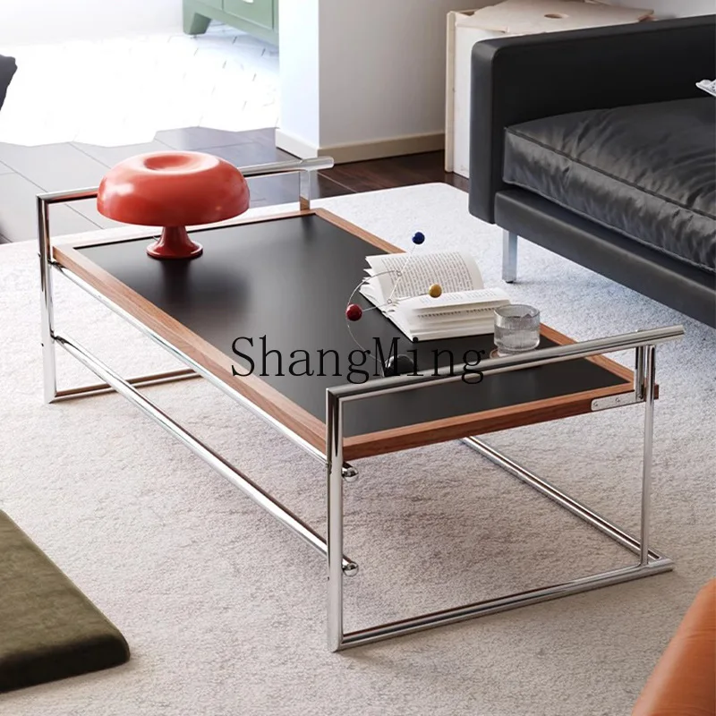 

FG solid wood folding coffee table home living room modern simple office tea table