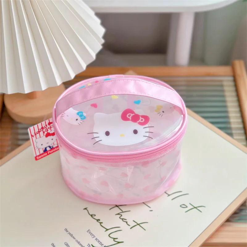 

Kawaii Hello Kitty Makeup Bag Cute Women Accessories Large Capacity Toiletry Cosmetics Travel Kt Storage Bag Girl Gift Wholesale