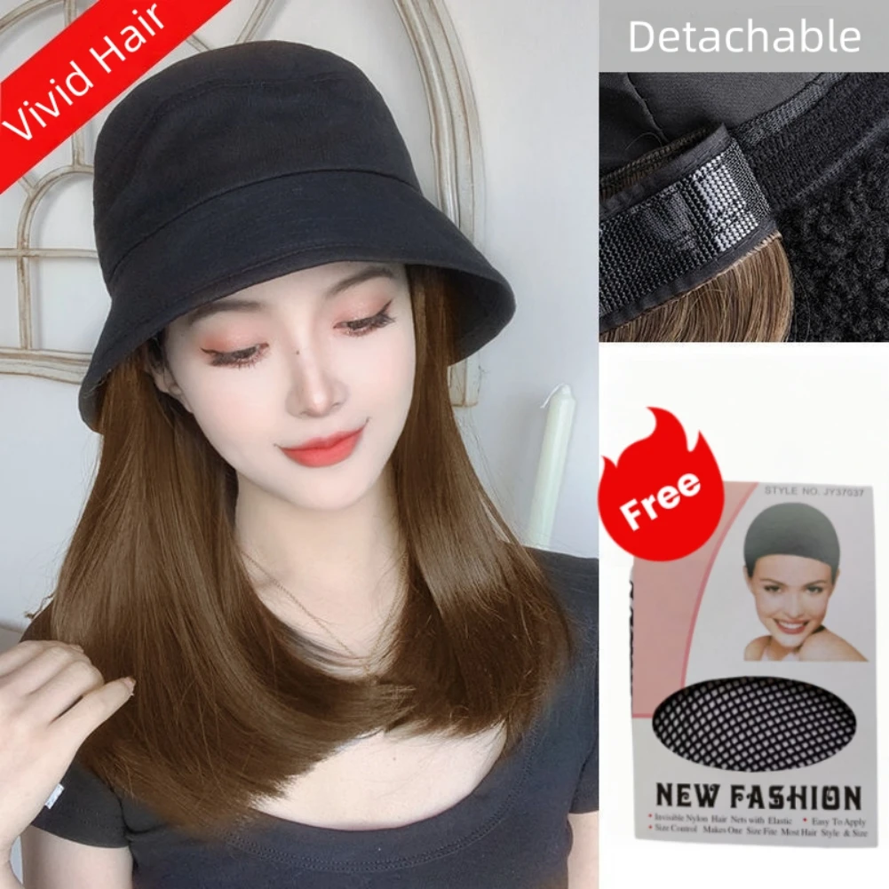 الاصطناعية الشعر دلو قبعة شعر مستعار للنساء الاصطناعية مستقيم الترقوة الشعر 12 بوصة التوى الاصطناعية قبعة شعر مستعار ماتي الألياف الشعر