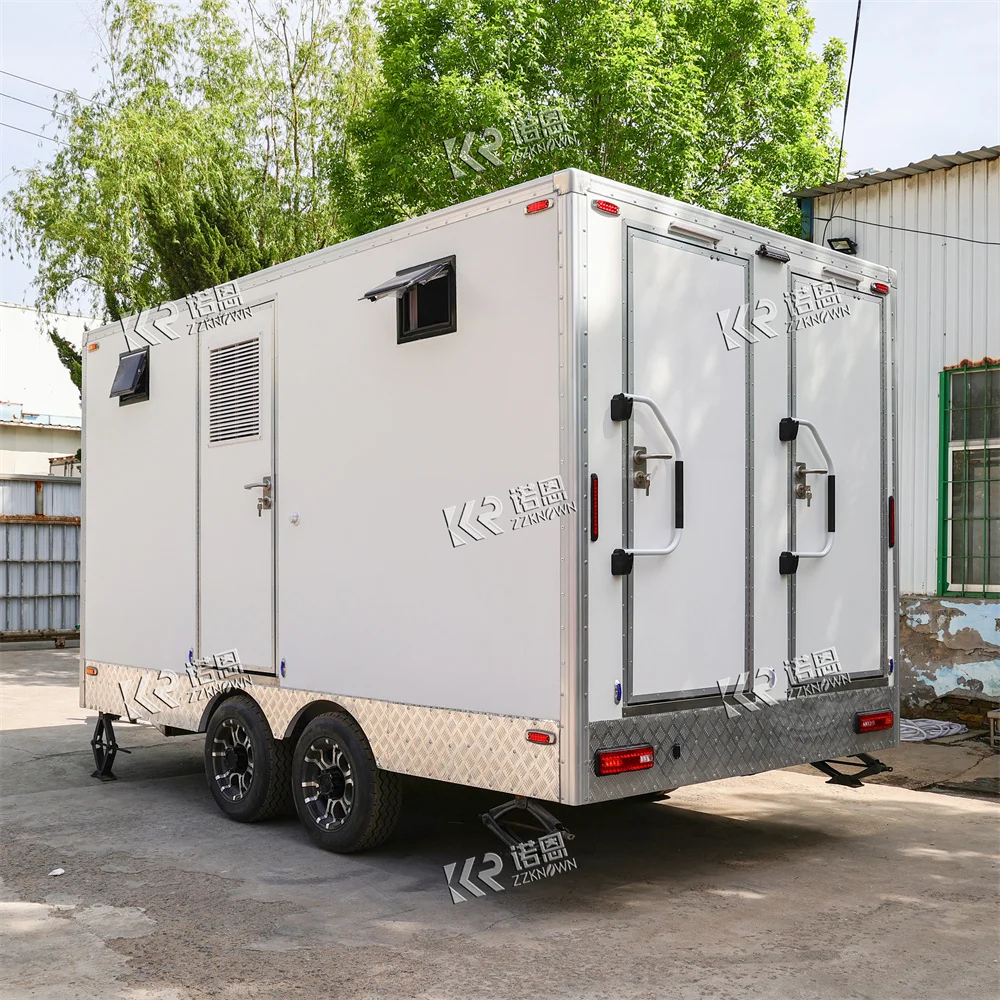 DOT CE Restroom Trailer Bathroom Cart Weddings Portable Toilets Shower Rooms Luxury Restroom Trailer for Outdoor Events