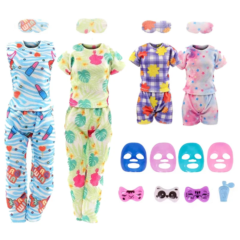 Accessories Plastic Facial Mask Toothbrush Dollhouse Furniture Bathrobe Sleepwear Miniatures Toys for Girls Playsets