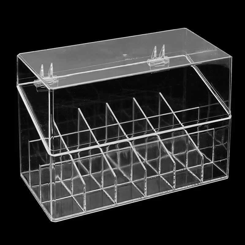 

18 Holes Acrylic Dental Ligature Tie Case Orthodontic Ligature Tie Placer Holder Transparent Storage Box Organizer