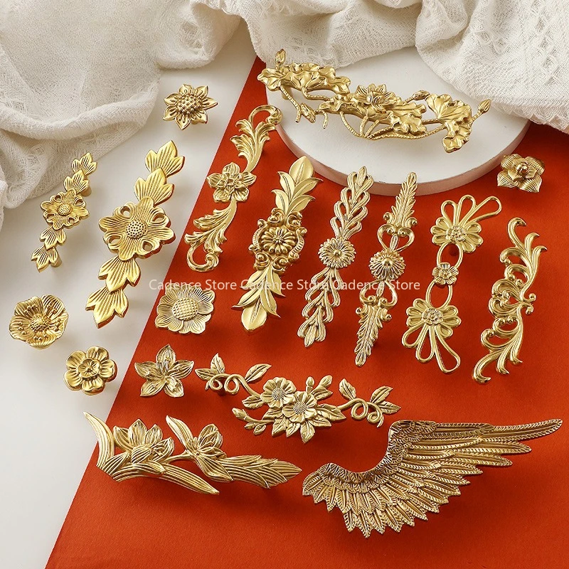 

Антикварные ручки для ящиков из твердой латуни во французском стиле — винтажные золотые ручки для дверей шкафа, роскошные резные ручки, классическая фурнитура