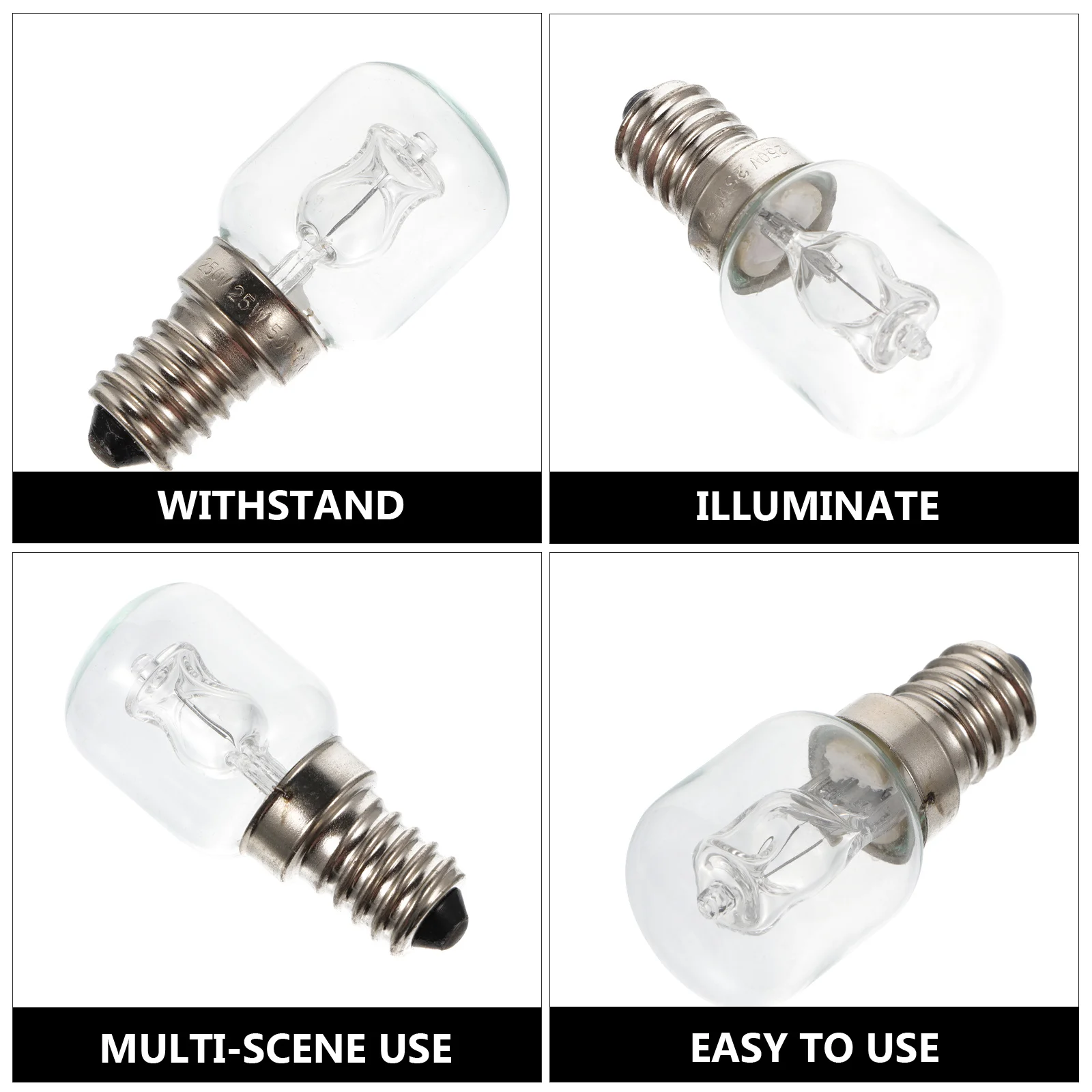 E14 ضوء الفرن 25 واط المصباح الكهربي المقاوم للحرارة للفرن الميكروويف عقد خزانة ارتفاع درجة الحرارة الخبز لمبة #5