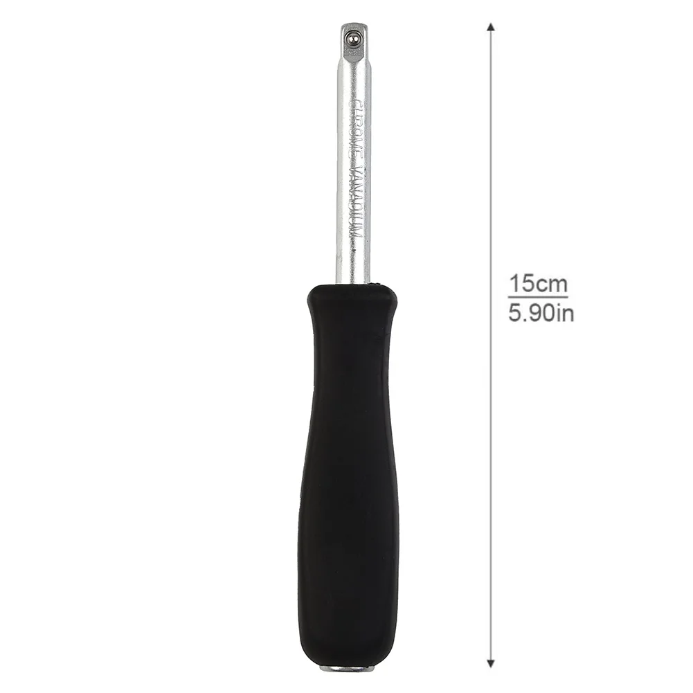 1PCS 150 MM 스패너 1/4 인치 여성 스퀘어 드라이브 핸들 소켓 렌치 빠른 패스너 조임 자동차 수리 도구 부품