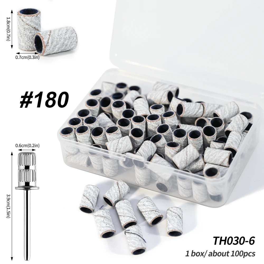 100 Stück/Box Mini Zebra Nagels chleif bänder elektrische Maschine Nagel bohrer UV-Gel Acryl politur Entferner für Nägel Zubehör Werkzeug