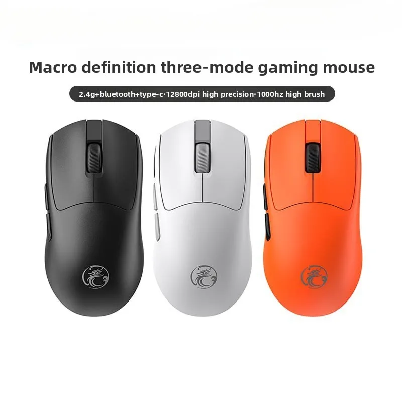 

12800 DPI Wireless Gaming Mouse 2.4G+BT+Wired Tri-Mode Rechargeable Mute Wireless Bluetooth Mouse For Mouse Gamers Ergonomics