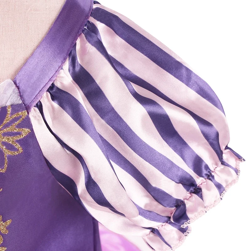 Vestido de princesa Rapunzel para niñas de 2 a 8 años, disfraz de verano, peluca de Rapunzel, disfraz de fantasía para fiesta de cumpleaños y Navidad