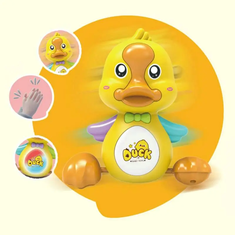 Musical Duck Crawling Toy Musical Duck Toy Shaking Yellow Duck Interactive Model For Children Crawling Helper