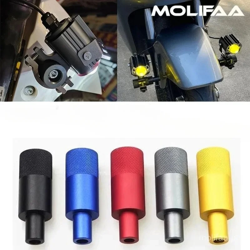Motorcycle Spotlight Bracket M6 M8 Universal Front Mudguard External Installation Lamp Bracket Expansion Cover Accessories
