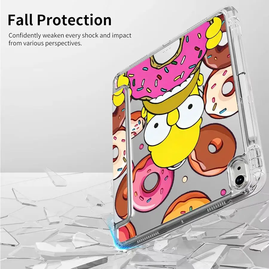 Cartoon The S-simpsons Y-Fold Holder Cover Tablet Case For iPad Mini 6 7 Pro 11th 10th 9th 8th 7th 12.9inch Air 4 5 M3 M2 1 2 M4