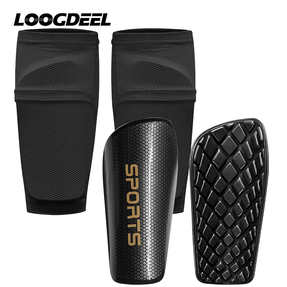 Loogdeel Sports Set Soccer Shin Guard Leg Cover Independent Pocket Anti-Drop Elastic Breathable Football Unisex Protective Gears