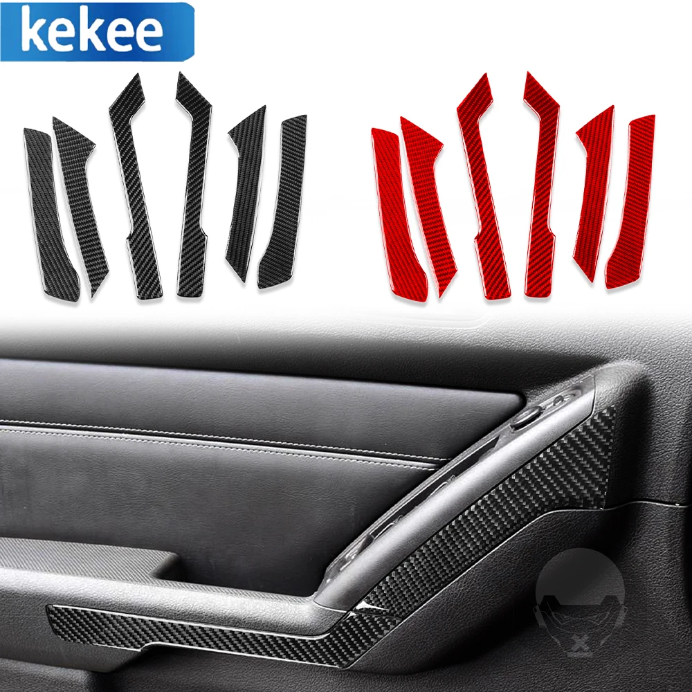 

For Hummer H3 2006-20010 Real Carbon Fiber Car Inner Armrests Handle Decoration Stickers Trim Auto Interior Accessories 6PCS