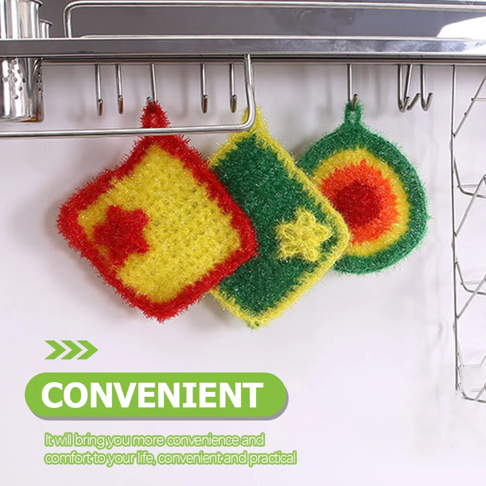 Hanging Cleaning Cloths Thick Dishcloths Cutlery Washing Rags Water Absorbent Towels Convenient Sponges