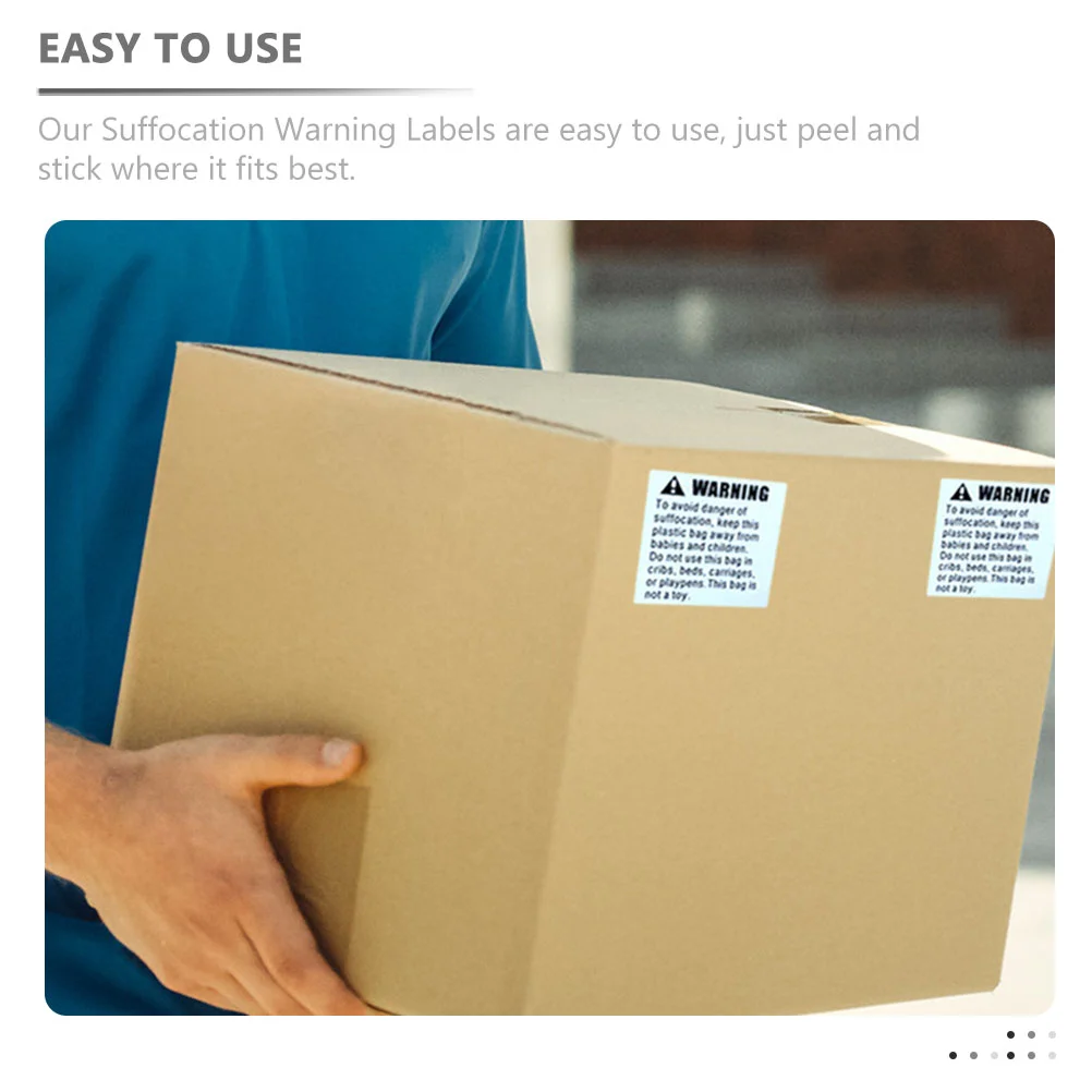 Warning Labels Signs The Waterproof Suffocation Paper Packing Stickers for Bags