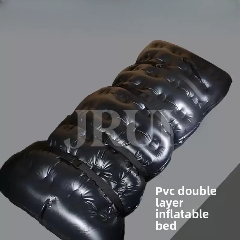 Double Layer PVC Inflatable Sleeping Pad Portable Foldable Mat Camping Hiking Tent Travel