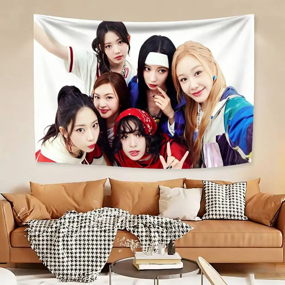 

B-Babymonster CHOOM RUKA PHARITA ASA AHYEON Flags Wall Hanging Background Art Banner for Bedroom Home Outdoor Decor