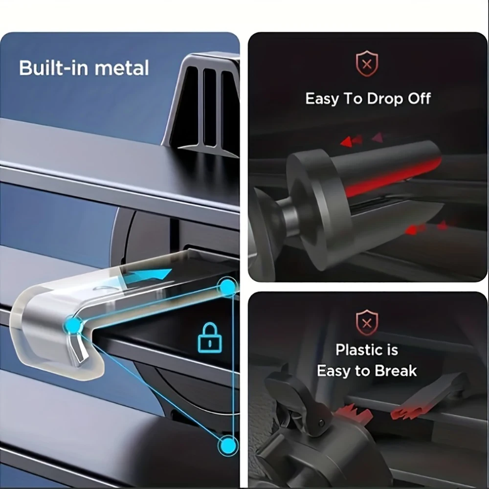 Gravity Car Phone Holder Air Vent Clip Mount Mobile Cell Stand Smartphone GPS Navigation Bracket For 4.7-6.7 Inch Mobile Devices