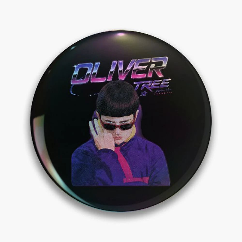 In Memory Of OT 1993-2026 Pin Holographic Star Heart Pin Brooches Laminated Button Fashion Accessory