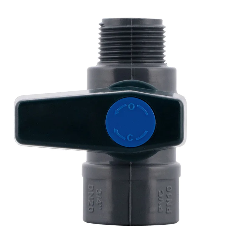 DN20 inner and outer ball valve 25mm 3/4PVC plastic water tank joint 6-point switch valve