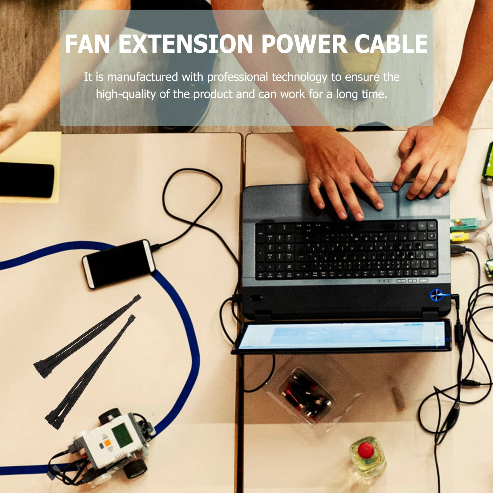 

2 шт., кабель-разветвитель вентилятора, ШИМ-удлинитель вентилятора для кулера ПК, удлинительный кабель питания, корпус компьютера