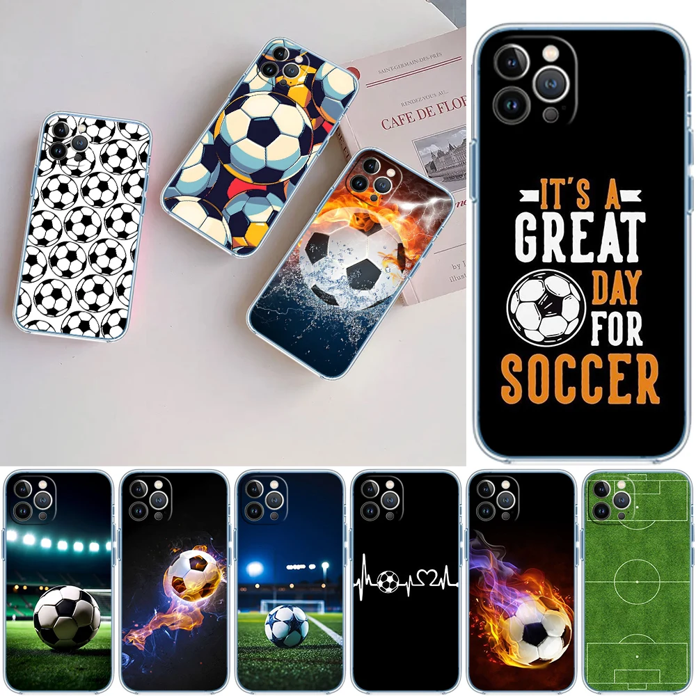 Football Soccer Transparent Phone Case for Motorola G40 G04 G05 One Ace Action  Fusion Plus Hyper Macro Vision Zoom view 3