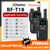 PMR446 BF-T18 Handheld  PMR Walkie Talkie Radio Station Transmitter 1500mAh Wireless Device Long Range Two Way Radios Flashligh