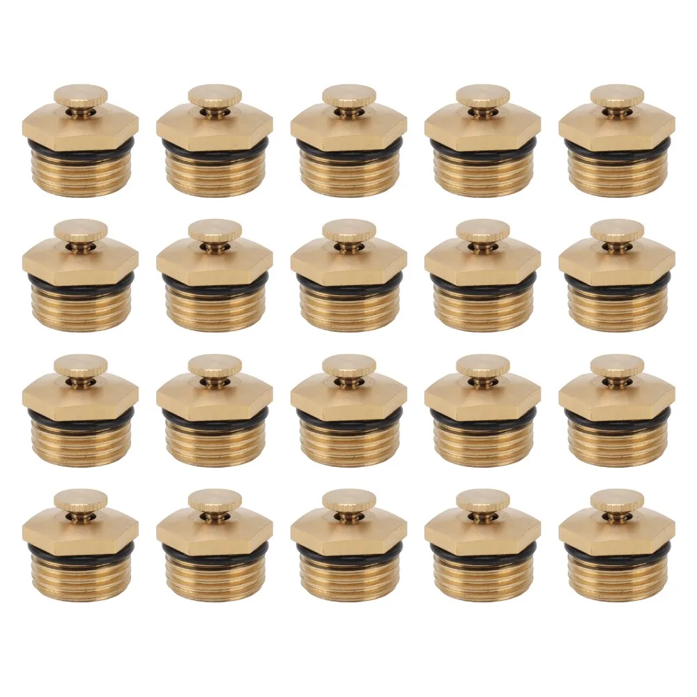 20PCS G1/2 Male Thread Misting Nozzles 360 Degree Brass Atomizers Nozzles Easy Installation Mist Nozzle Sprinkler