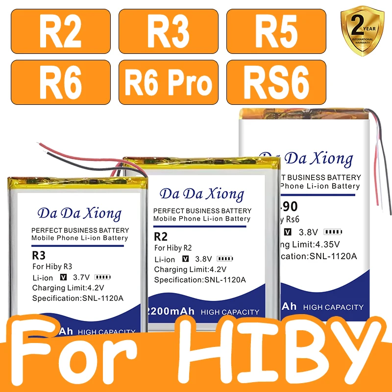

DaDaXiong новый аккумулятор R6 2200 мАч ~ 5000 мАч для Hiby RS6 R6 плеер 3 линии R3 R5 R6 Pro R2 595490 аккумуляторы