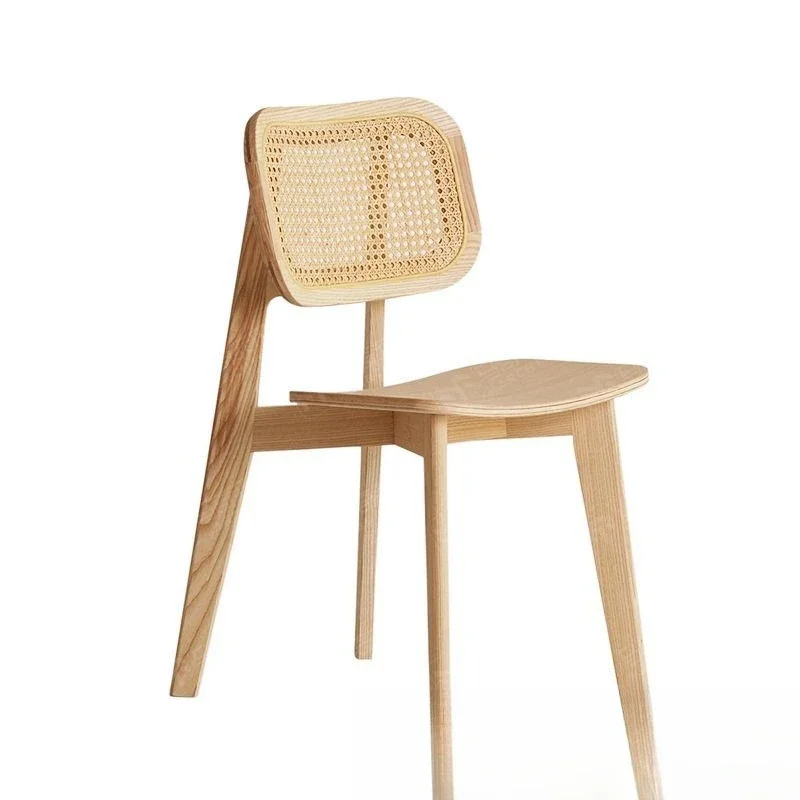 

Hotel B & B restaurant Solid wood ash wood rattan dining chair
