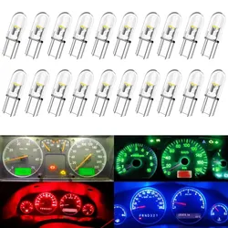 범용 자동차 용 20x T5 W3W COB Led 실내 조명 대시 보드 온난화 표시기 웨지 자동 계기 램프 흰색 녹색 빨간색 파란색