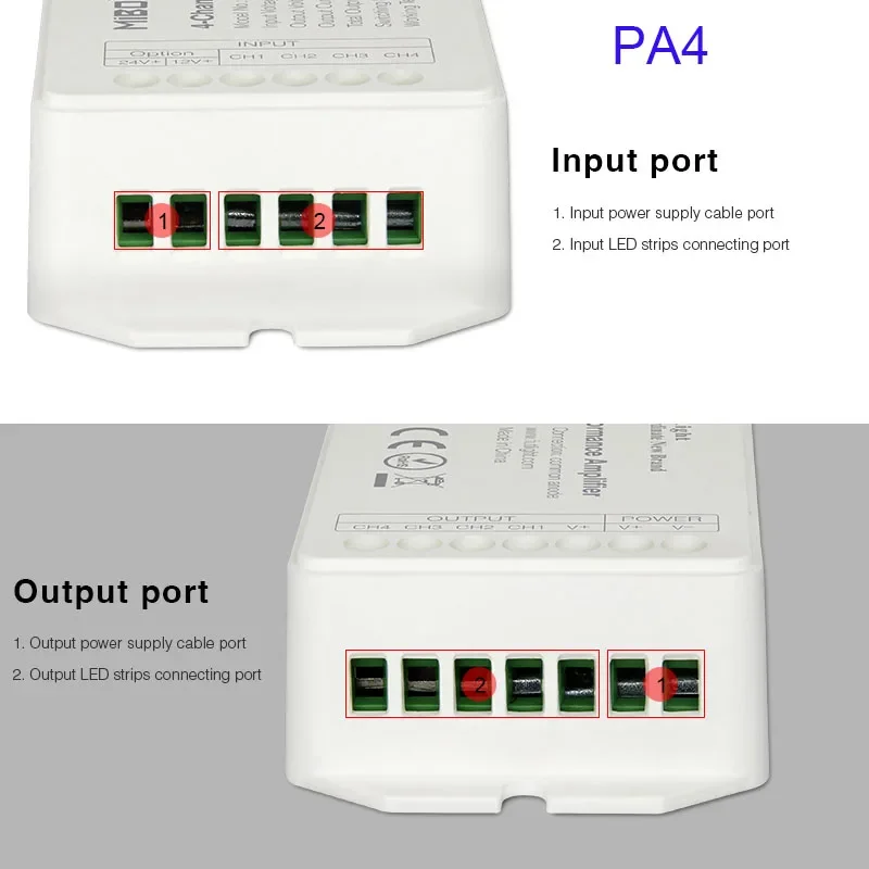 Miboxer PA4/PA5 12 В 24 В постоянного тока MAX15A 4CH 5CH 4/5-канальный высокопроизводительный усилитель светодиодная полоса Технические характеристики контроллер 10 Мбит/с скорость переключения