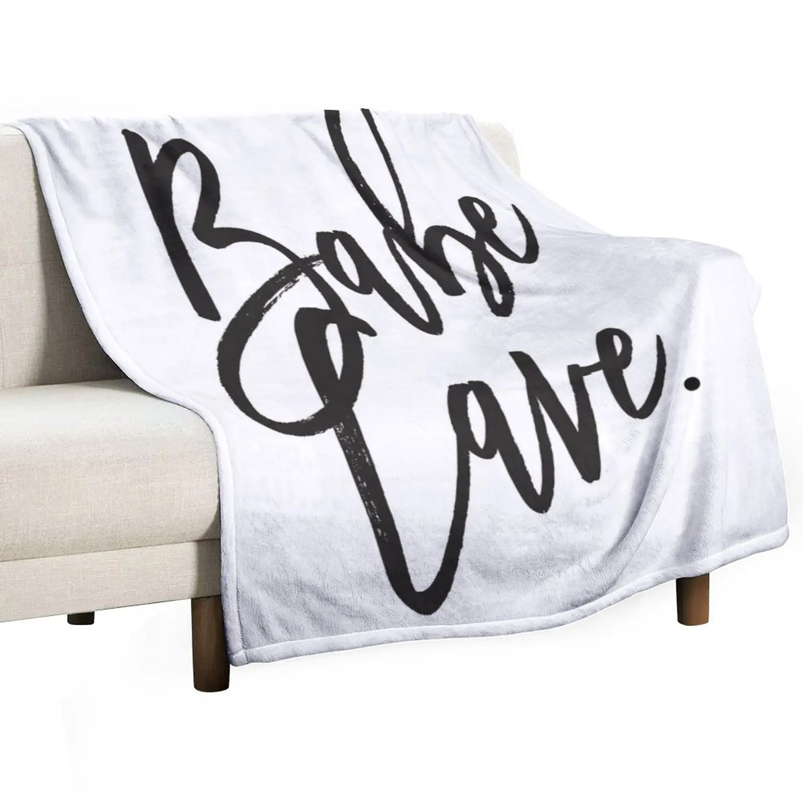 Babe Cave - quote - feminine Girl typography - black and white Throw Blanket Large Softest Furry Decorative Beds Blankets