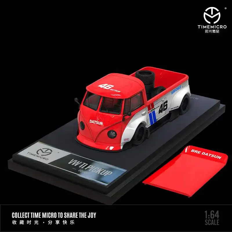 TIME MICRO 1:64 T1 VAN Pickup Truck ADVAN / Datsun Diecast Model Car