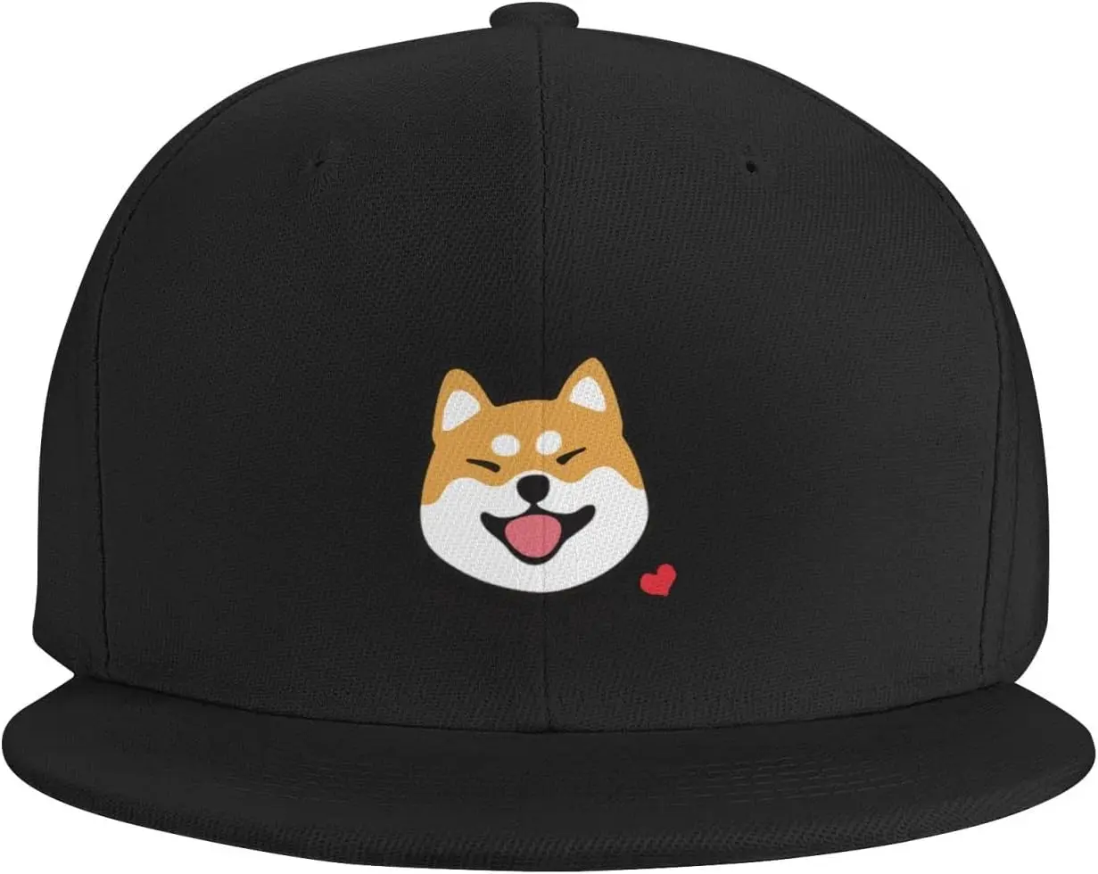 

Kwaaii Shiba Inu Snapback Hat Japanese-Dog-Shiba-Inu Trucker Hat Hip Hop Classic Plaid Flat Baseball Cap Black