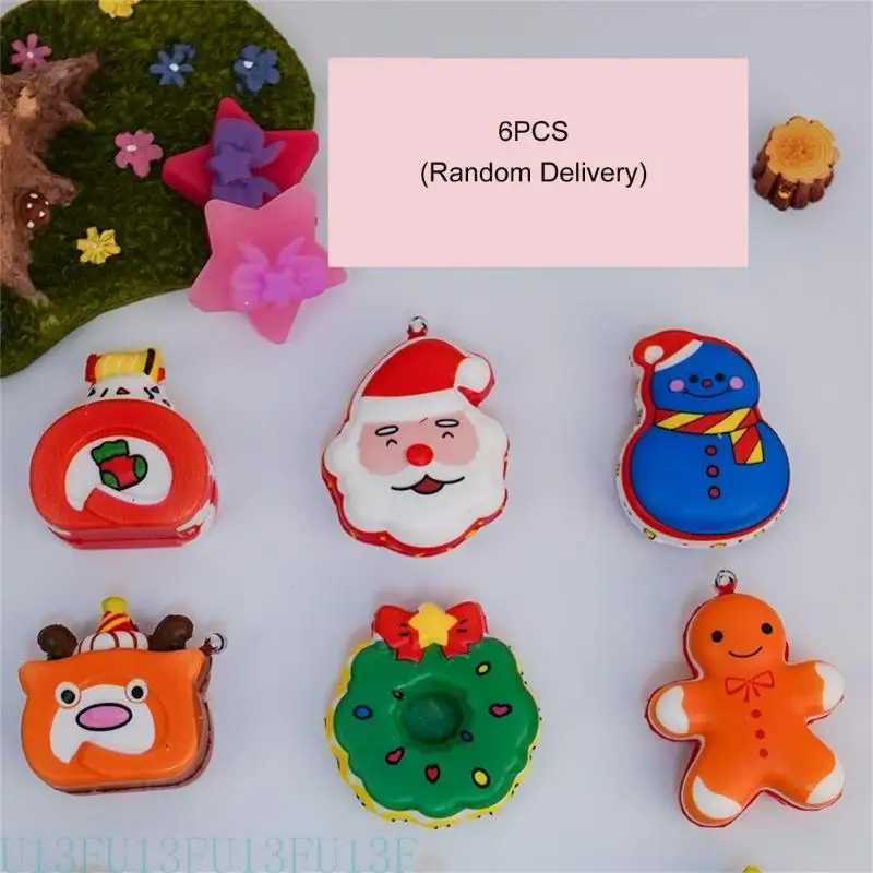 U13f Kinderen Squeze Toy Novely Kerstmokspeler Cartoon Santa Snowman For Kids Stress verminderen leuke speelgoedbenodigdheden