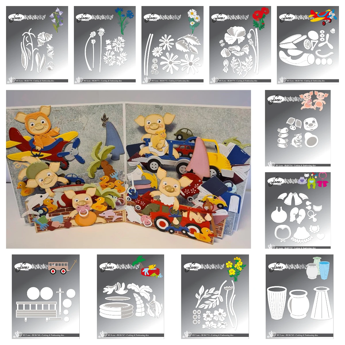 

Baby Pigs Metal Cutting Dies for DIY Flowers Scrapbooking Greeting Card Decorative Embossing Paper Craft Decoration 2025 New
