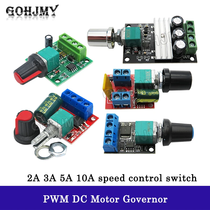 PWM DC Motor Governor 2A 3A 5A 10A Speed Control Switch Function 1803BK 1203BK GOHJMY