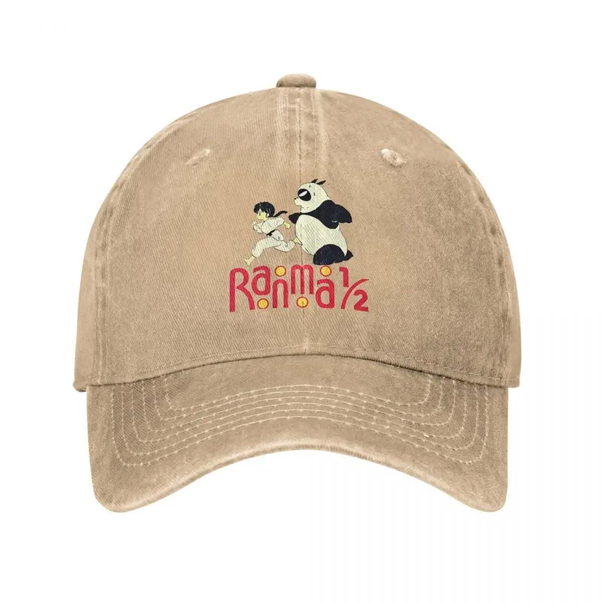 Ranma 1/2 Ranma Panda Run Unisex Baseball Caps Cartoon Anime Manga Kawaii Distressed Washed Hats Cap Workouts Gift Sun Cap