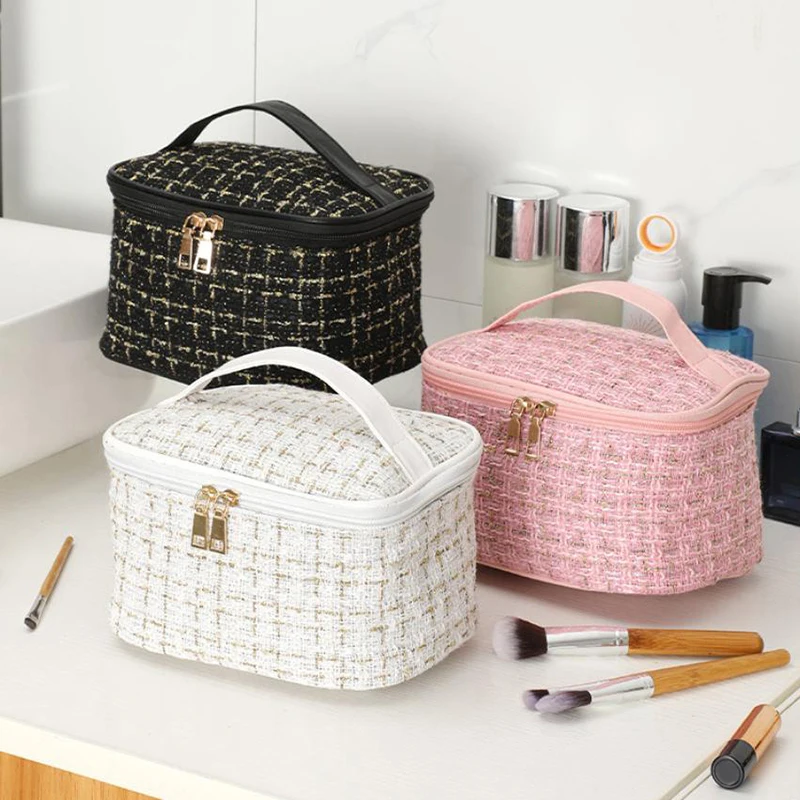 New Women's Portable Makeup Bag With Large Capacity Handheld Toilet Bag, Essential Cosmetic Organizer For Toilet Storage