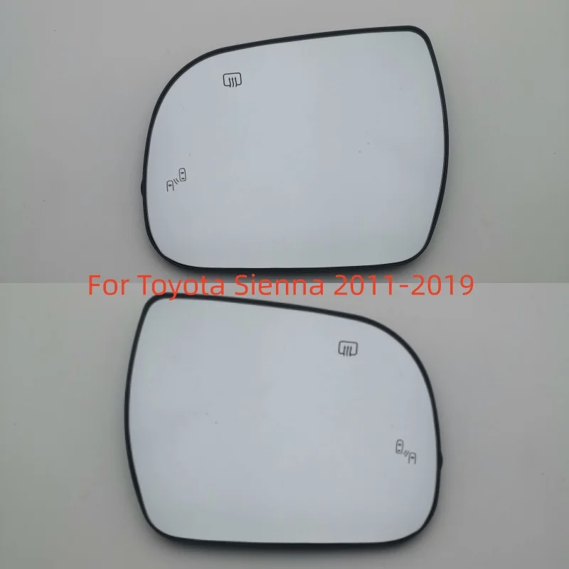 Heated Blind Spot Warning Side Rearview Mirror Glass Lens For Toyota Sienna 2010‑2020 Direct Replacement Side Mirror Lens