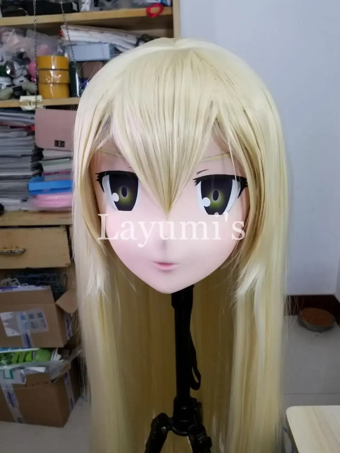 (JW-Mask07) Handmade Full Head Silicone Mask Masquerade Comics Crossdresser Doll Japan Cartoon Anime Girl Cosplay Kigurumi Masks